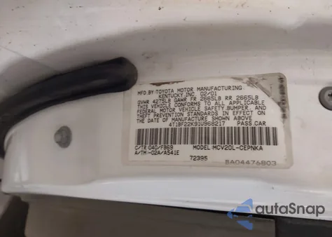 2001 Toyota Camry Le V6 from USA, damaged, VIN 4T1BF22K91U968217